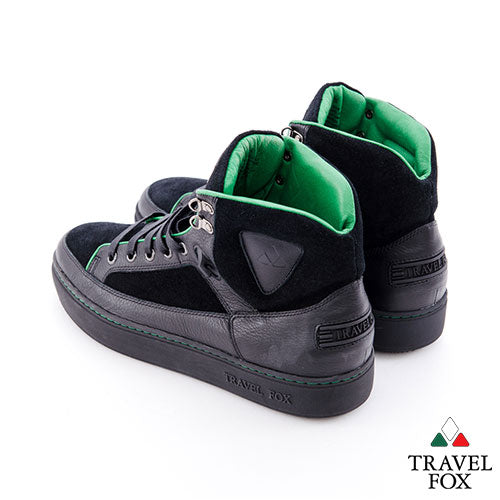 MEN'S LEATHER & SUEDE MIDS - BLACK