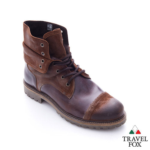 MEN'S SELECT LEATHER FOLD-DOWN DRESS BOOTS - DARK BROWN