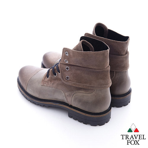 MEN'S SELECT LEATHER FOLD-DOWN DRESS BOOTS - GREY