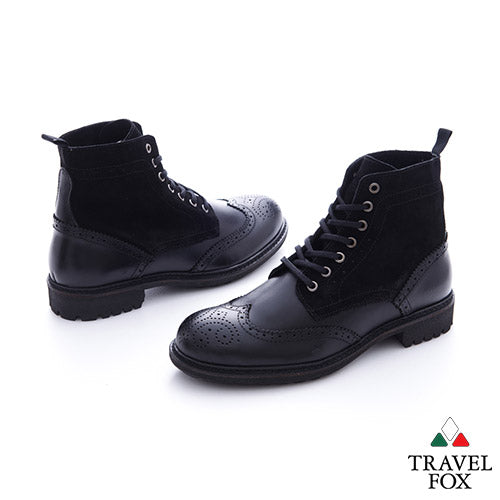 MEN'S SELECT WINGTIP BOOTS - BLACK