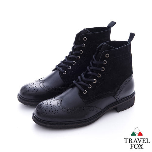 MEN'S SELECT WINGTIP BOOTS - BLACK