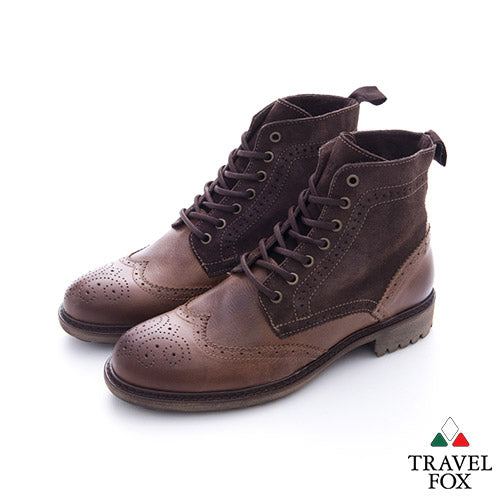 MEN'S SELECT WINGTIP BOOTS - BROWN