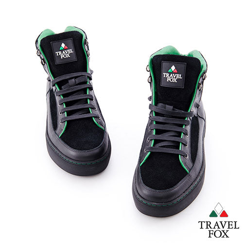 MEN'S LEATHER & SUEDE MIDS - BLACK