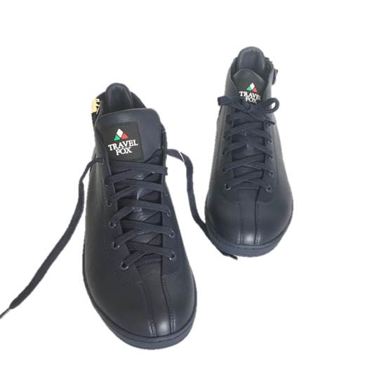 MEN'S 'MALIBU' NAPPA LEATHER MIDS w/BUCKLE - NAVY
