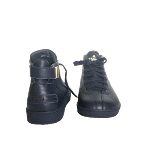 MEN'S 'MALIBU' NAPPA LEATHER MIDS w/BUCKLE - NAVY