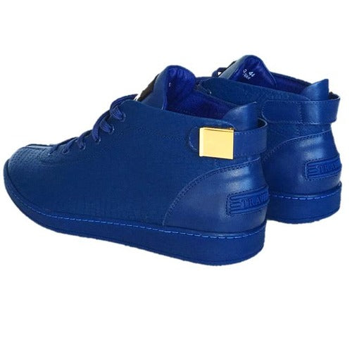 MEN'S 'MALIBU' EMBOSSED SNAKE PRINT MIDS w/BUCKLE - ROYAL BLUE
