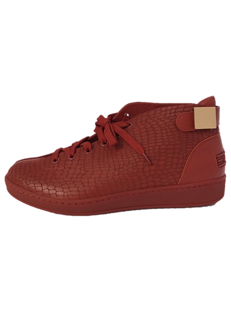 MEN'S 'MALIBU' EMBOSSED SNAKE PRINT MIDS w/BUCKLE - BRICK