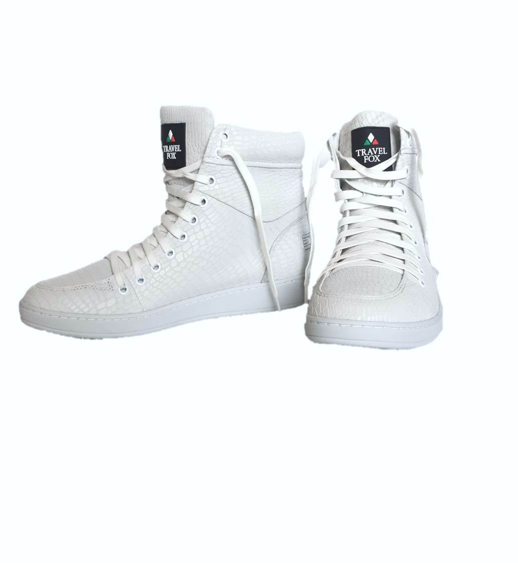 MEN'S 900 SERIES - EMBOSSED SNAKE PRINT WHITE