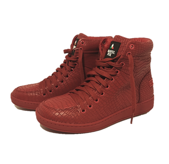MEN'S 900 SERIES - EMBOSSED SNAKE PRINT RED