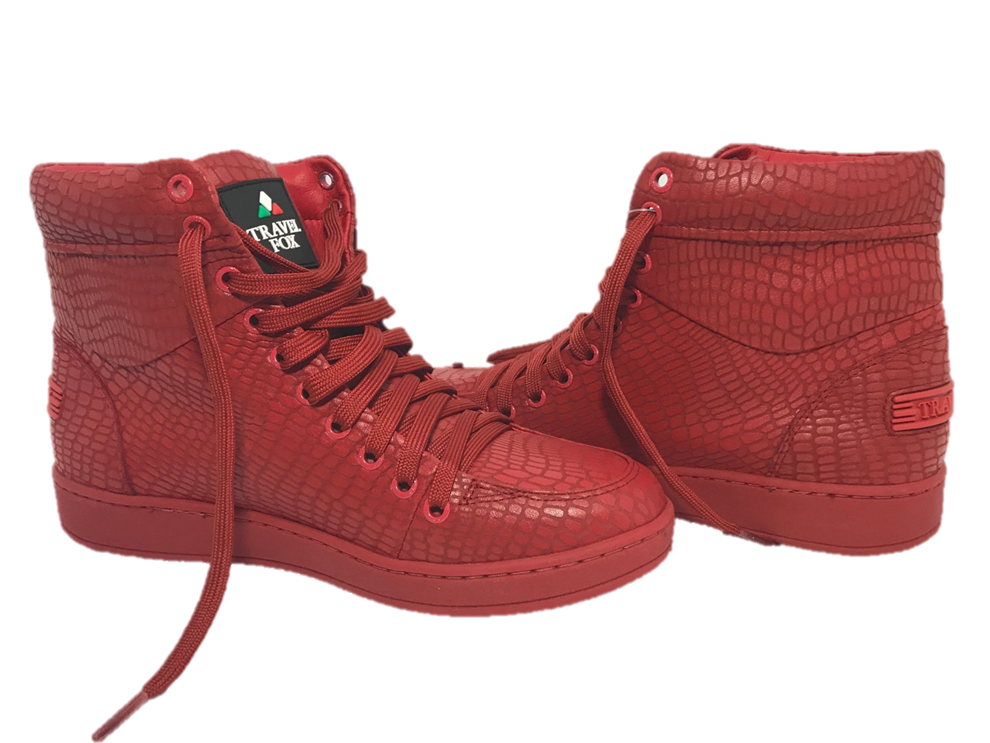 MEN'S 900 SERIES - EMBOSSED SNAKE PRINT RED