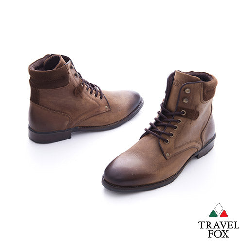 MEN'S SELECT LACE-UP DRESS BOOTS - CAMEL