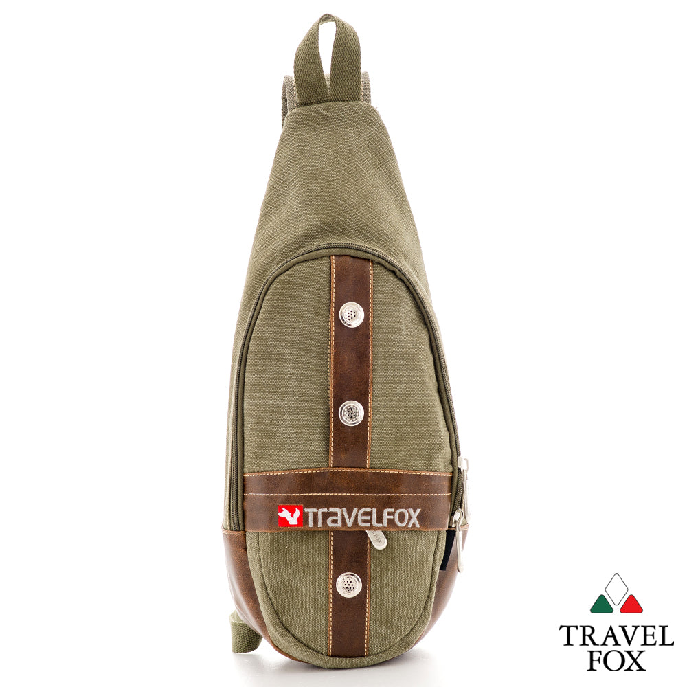 SHOULDER SLING BACKPACK - GREEN CANVAS