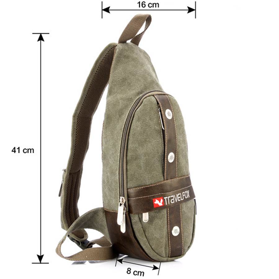 SHOULDER SLING BACKPACK - GREEN CANVAS
