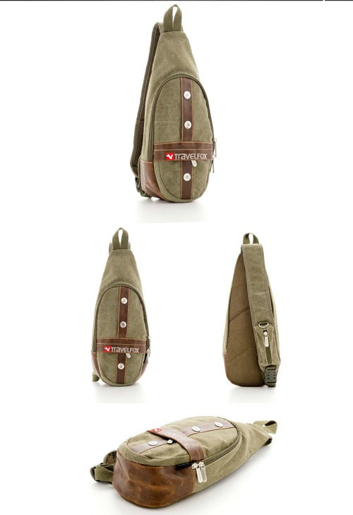 SHOULDER SLING BACKPACK - GREEN CANVAS