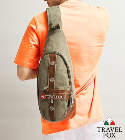 SHOULDER SLING BACKPACK - GREEN CANVAS