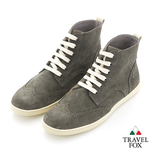 MEN'S BOOTS - SUEDE WINGTIPS GREY