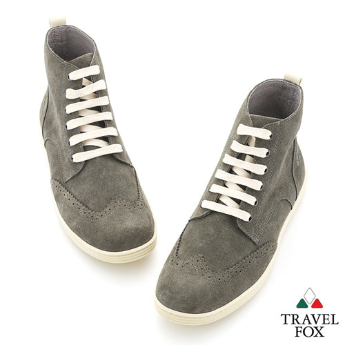 MEN'S BOOTS - SUEDE WINGTIPS GREY
