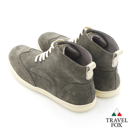 MEN'S BOOTS - SUEDE WINGTIPS GREY
