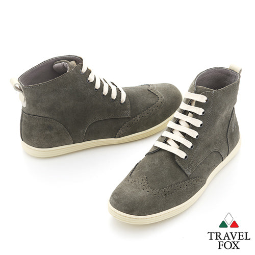 MEN'S BOOTS - SUEDE WINGTIPS GREY