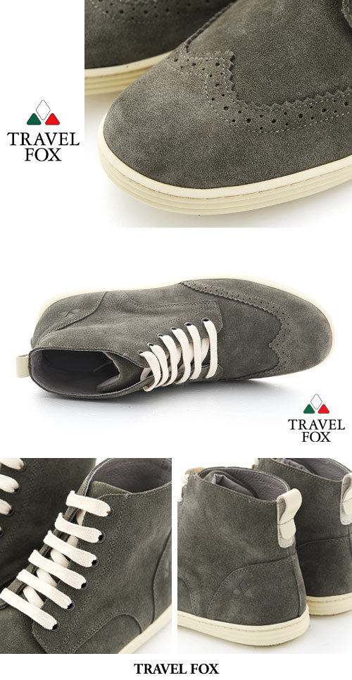 MEN'S BOOTS - SUEDE WINGTIPS GREY