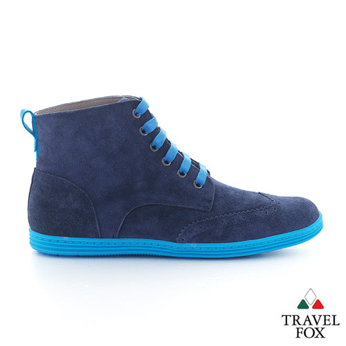 MEN'S BOOTS - SUEDE WINGTIPS BLUE