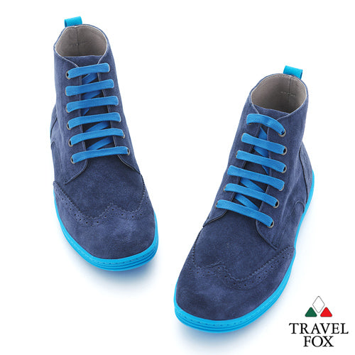 MEN'S BOOTS - SUEDE WINGTIPS BLUE