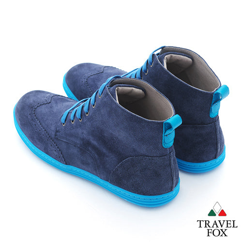 MEN'S BOOTS - SUEDE WINGTIPS BLUE