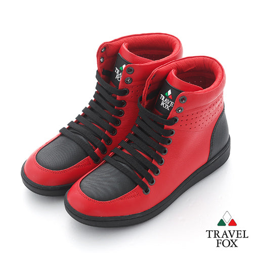 WOMEN'S 900 SERIES - TWO-TONE RED & BLACK NAPPA LEATHER