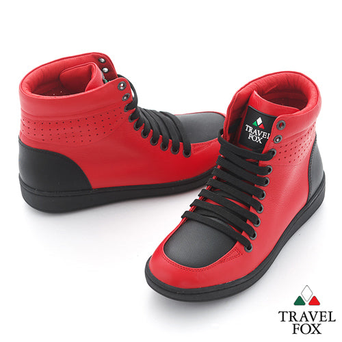 MEN'S 900 SERIES - TWO-TONE RED & BLACK NAPPA LEATHER