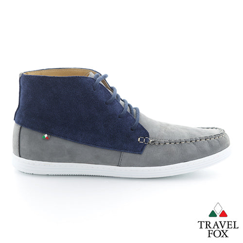 MEN'S CHUKKA BOOTS - TWO-TONE BLUE/GREY