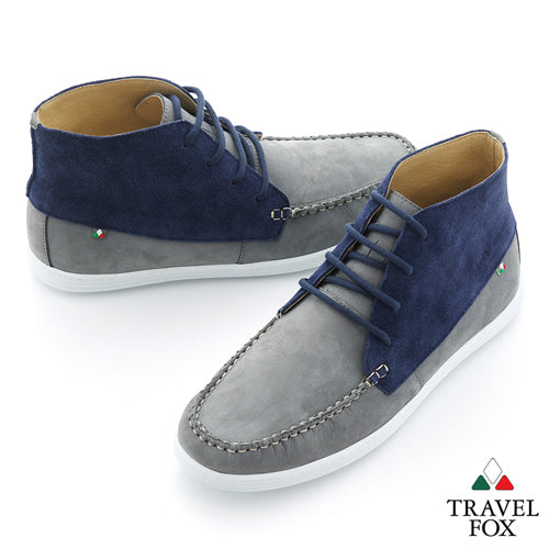 MEN'S CHUKKA BOOTS - TWO-TONE BLUE/GREY