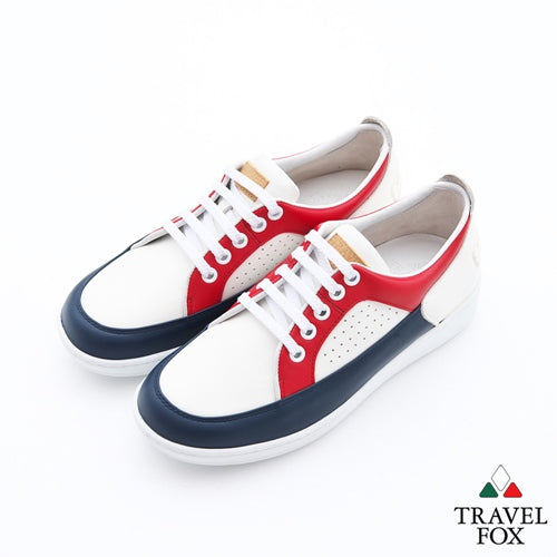 WOMEN'S LOW-CUT CITY WALKER - NAPPA LEATHER RED/NAVY/WHITE