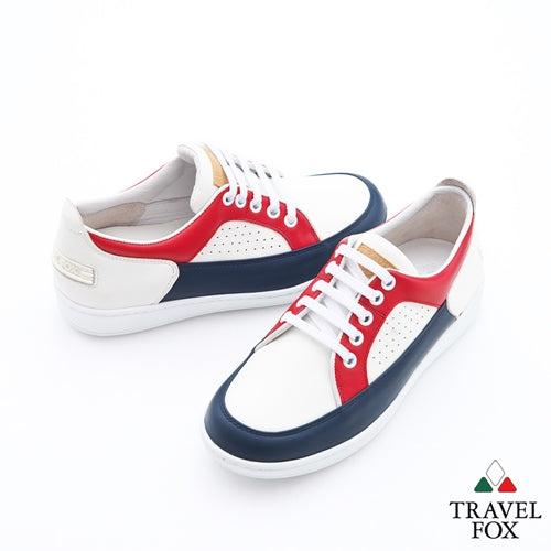 WOMEN'S LOW-CUT CITY WALKER - NAPPA LEATHER RED/NAVY/WHITE