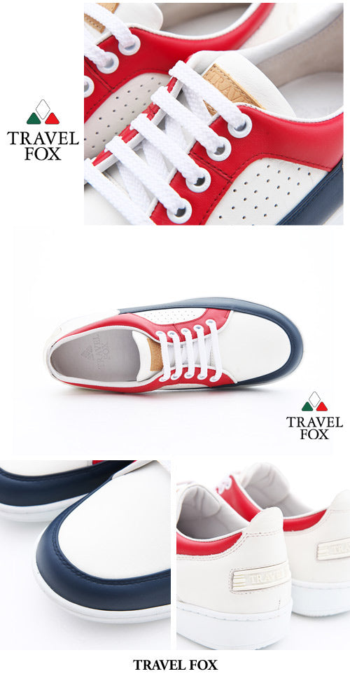 WOMEN'S LOW-CUT CITY WALKER - NAPPA LEATHER RED/NAVY/WHITE
