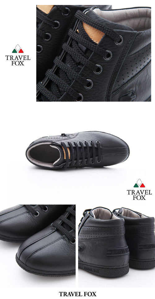 WOMEN'S BOOTIES with LACE LOCK - BLACK NAPPA LEATHER