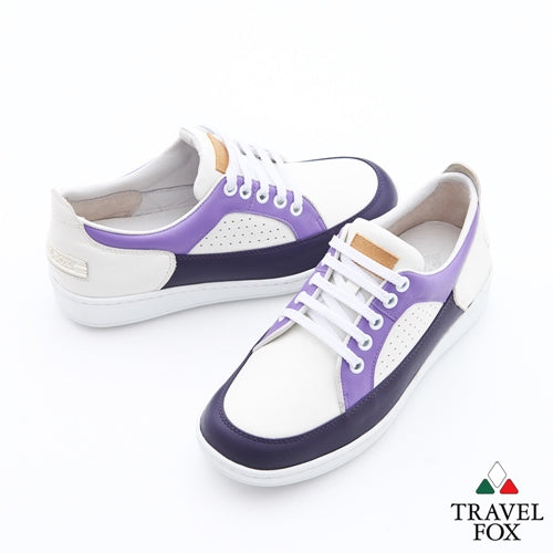 WOMEN'S LOW-CUT CITY WALKER - NAPPA LEATHER WHITE/PURPLE/LAVENDER
