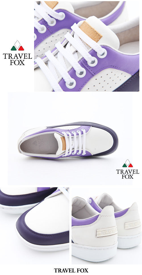 WOMEN'S LOW-CUT CITY WALKER - NAPPA LEATHER WHITE/PURPLE/LAVENDER