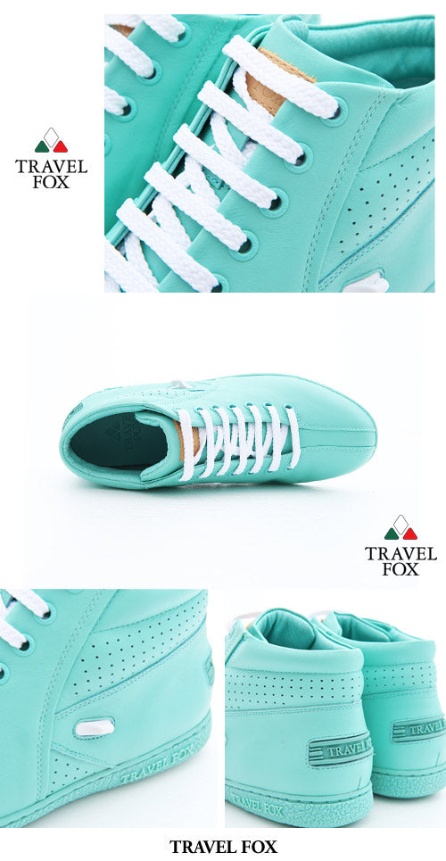 WOMEN'S BOOTIES with LACE LOCK - MINT NAPPA LEATHER