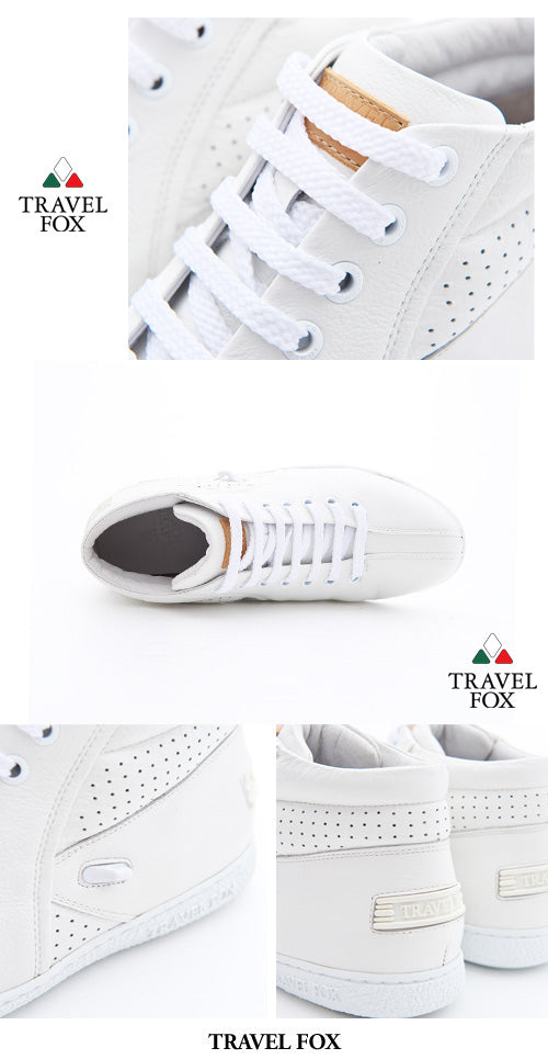 WOMEN'S BOOTIES with LACE LOCK - WHITE NAPPA LEATHER