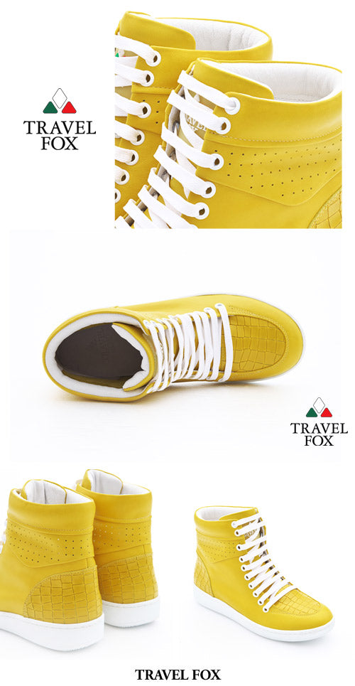 MEN'S 900 SERIES - EMBOSSED CROC PRINT YELLOW