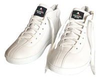 MEN'S 'MALIBU' NAPPA LEATHER MIDS w/BUCKLE - WHITE