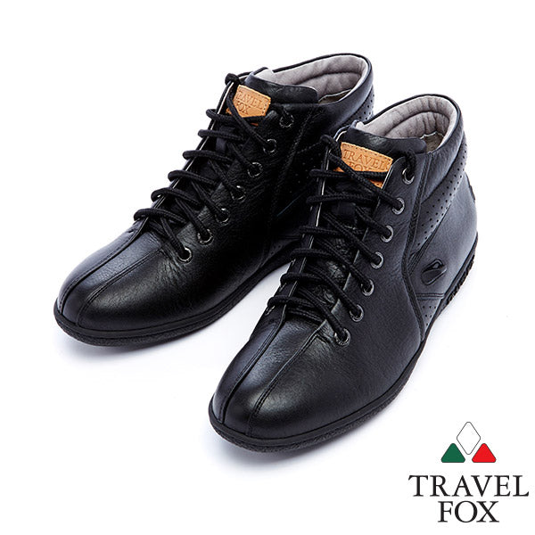 WOMEN'S BOOTIES with LACE LOCK - BLACK NAPPA LEATHER