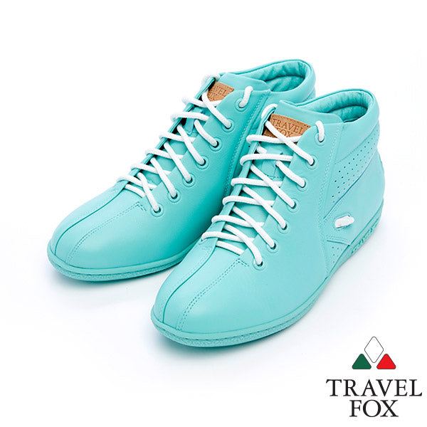 WOMEN'S BOOTIES with LACE LOCK - MINT NAPPA LEATHER