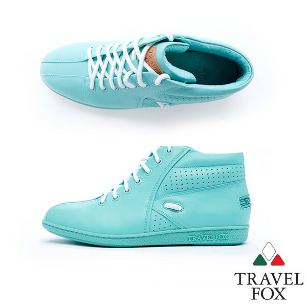 WOMEN'S BOOTIES with LACE LOCK - MINT NAPPA LEATHER